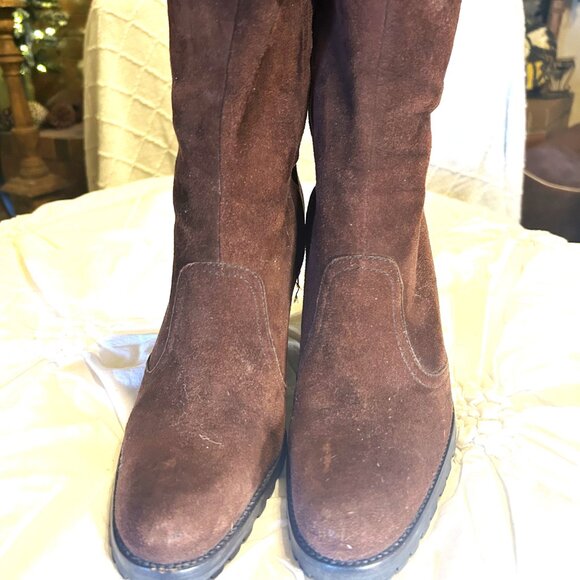 Giani Bernini Raisin Brown Boots Inner Zip Like New size 9.5 - Picture 3 of 11